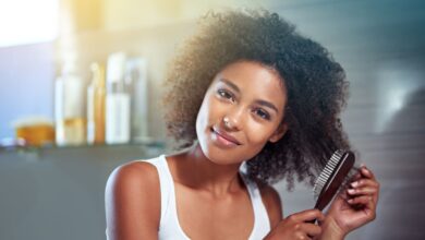 Brushes and combs for curly hair